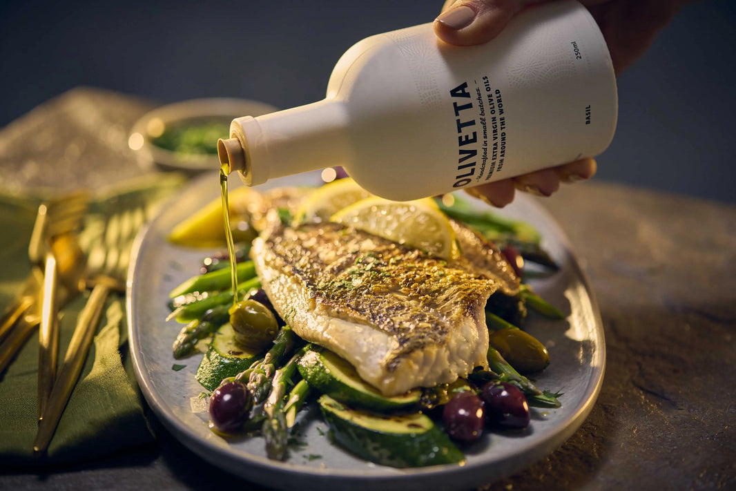 Spring Symphony with Crispy Skinned Fish - Olivetta